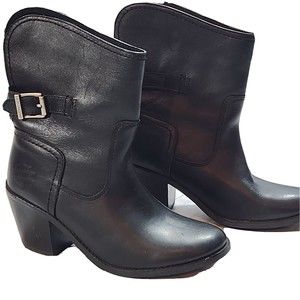 Harley Davidson Mid-Calf Boots Black Leather 2.75" Heel Women's 6 Western 81461